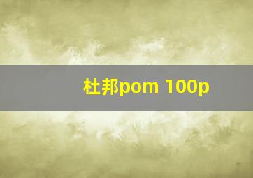 杜邦pom 100p